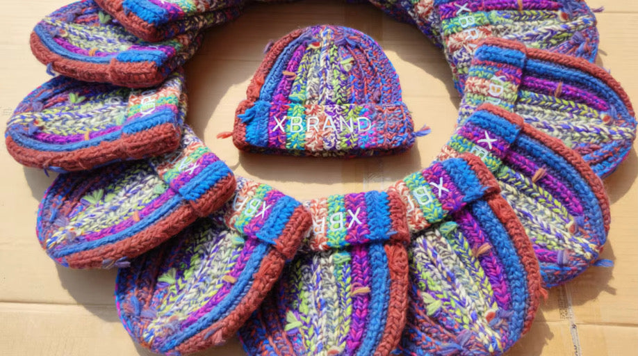 XBRAND "COLORFUL TIMES" BEANIE